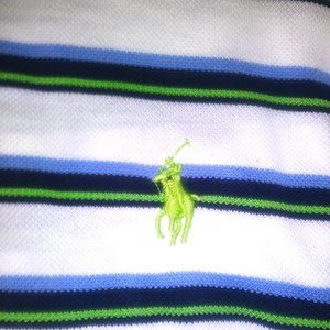 Never Worn: Polo RALPH LAUREN Mercerized Pima Mesh, Men’s Shirt, White w stripes